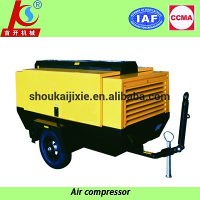 Portable air compressor for quarry